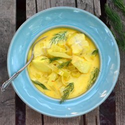 Halibut & Saffron Soup