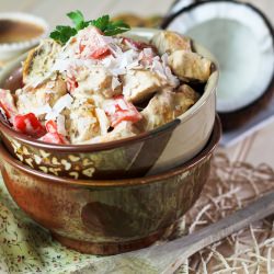 Creamy Plantain and Coconut Chicken