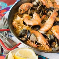 Spanish Fideua Seafood Paella
