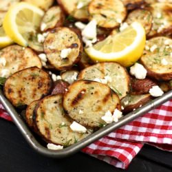 Grilled Potatoes w Lemon Dill Feta