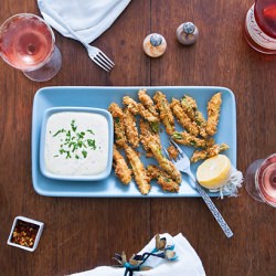 Zucchini Fries with Poblano Cream