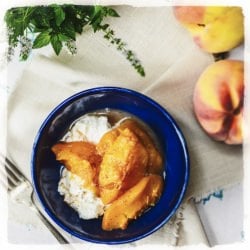 Roasted Peaches and Yogurt