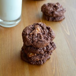 White Chocolate Red Velvet Cookies