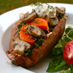 A Healthy Stuffed Sweet Potato