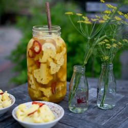 Curried Pickled Cauliflower