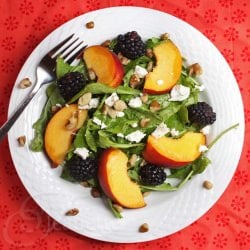 Peach, Blackberry and Arugula Salad