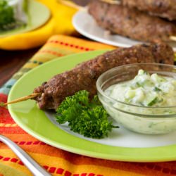 Beef Kebabs with Chunky Tzatziki