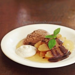 Pears Poached In Apple Juice