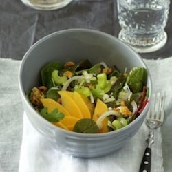 Persimon goat cheese salad