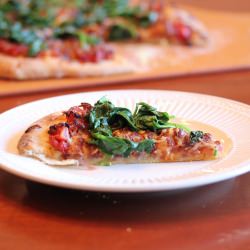 Spinach and Onion Pizza