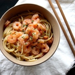 Spaghetti w/ Sautéed Shrimp