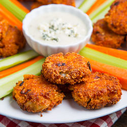 Buffalo Chicken Quinoa Fritters