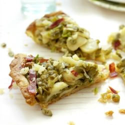 Fava Beans, Cheese and Ham Tatin