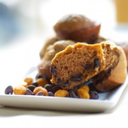 Chocolate PB Banana Muffins