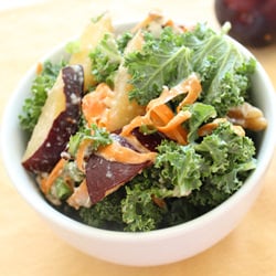 Kale, Walnut, Plum Salad