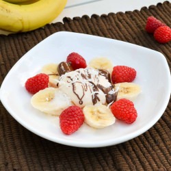 Nutella Frozen Yogurt Banana Split