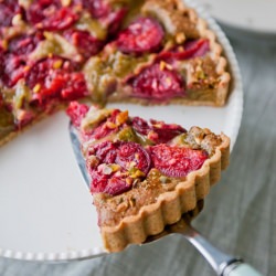 Plum Pistachio Frangipane Tart