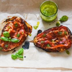 Baked Eggplant with Tasty Topping