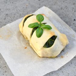 Salmon and Spinach in Filo Dough