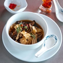 Mushroom Broth with Dumplings