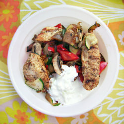 Grilled Chicken with Spicy Veggies