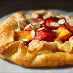Plum and Peach Galette