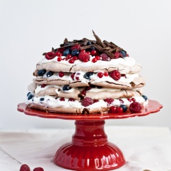 Chocolate Berries Pavlova