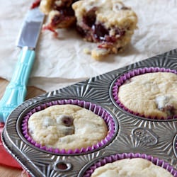 Cran-Raspberry Jam Filled Muffins