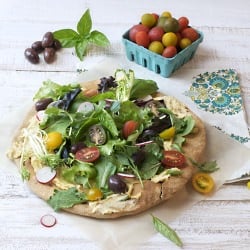 Whole Wheat Pizza with Hummus