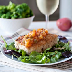 Panko Pork Chops Jalapeno Peach