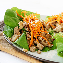 Cashew Chicken Lettuce Wraps