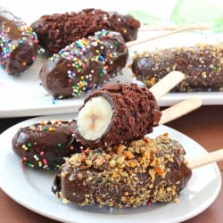 Chocolate Dipped Frozen Bananas