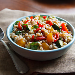Farro Salad with Grilled Zucchini