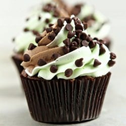 Mint Chocolate Chip Cupcakes