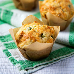 Peas and Ham Muffins