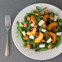 Peach and mozzarella salad