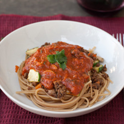 Spinach Basil Spaghetti
