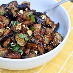 Pomegranate-Glazed Eggplant