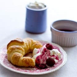 Croissant with Raspberries