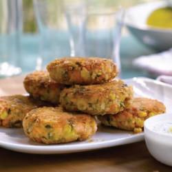 Salmon Cakes & Lemon-Caper Sauce