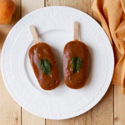 Lemon Balm Apricot Popsicles