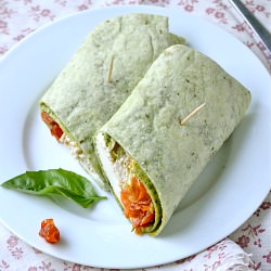 Roasted Tomato & Turkey Pesto Wraps