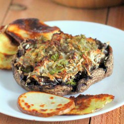 Portabella stuffed with Hashbrowns