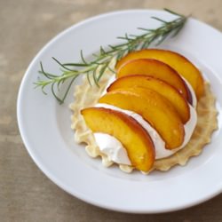 Peaches with Rosemary-Mascarpone