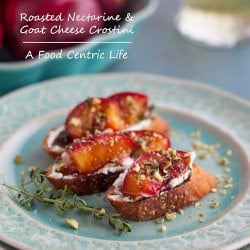 Nectarine & Goat Cheese Crostini