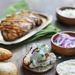 Greek Chicken Pitas