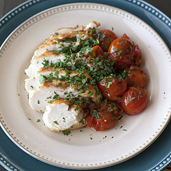 Chicken with Herb Roasted Tomatoes