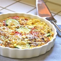 Corn, Zucchini, and Tomato Frittata