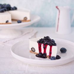 No Bake Blueberry Yogurt Cake
