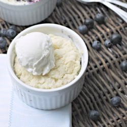 One Minute Blueberry Cobbler